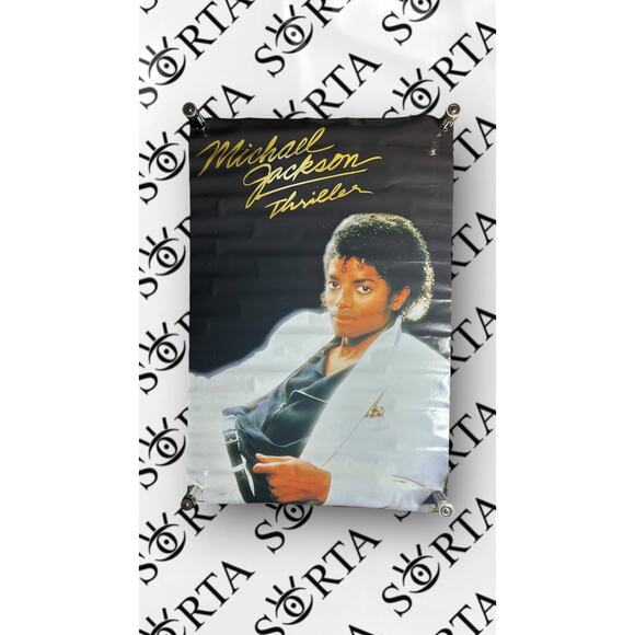 VTG 80s Michael Jackson Thriller Promo Pyramid International Poster 35.5”x24” - Picture 1 of 4